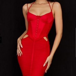 House of CB Maya dress in red
